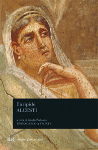 Copertina libro Alcesti (testo greco a fronte)