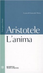 Copertina libro Anima ( testo greco a fronte)