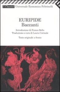 Copertina libro Baccanti (testo greco a fronte)