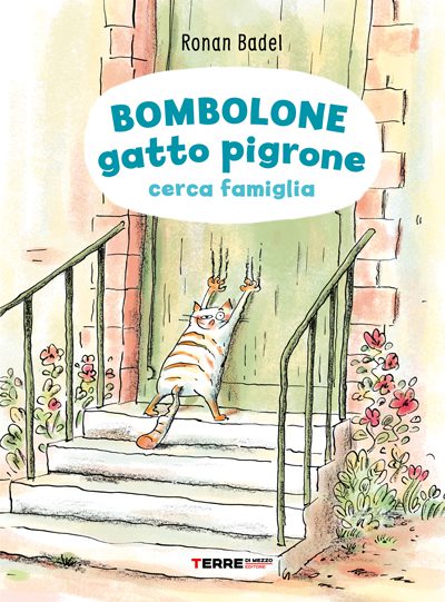 Copertina libro Bombolone gatto pigrone cerca famiglia