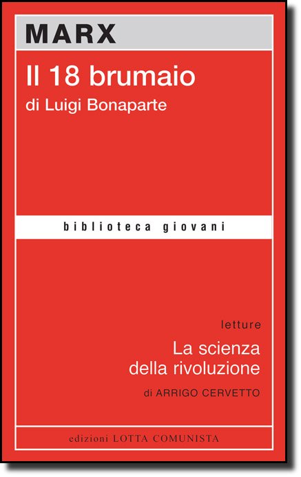 Copertina libro Il 18 brumaio di Luigi Bonaparte