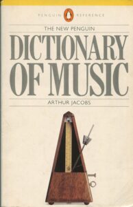 Copertina libro Dictionary of Music