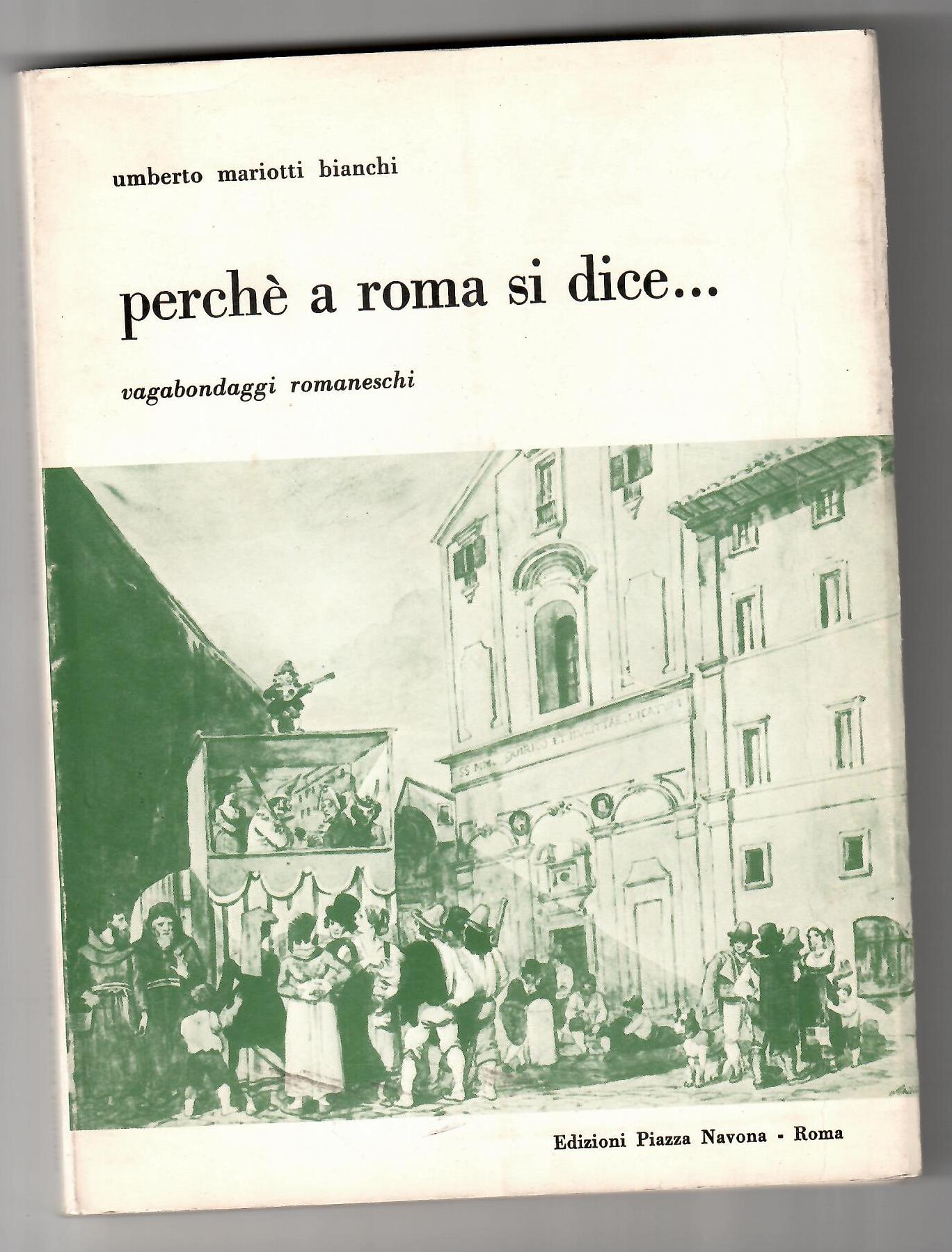 Copertina libro Perché a Roma si dice Vagabondaggi romaneschi