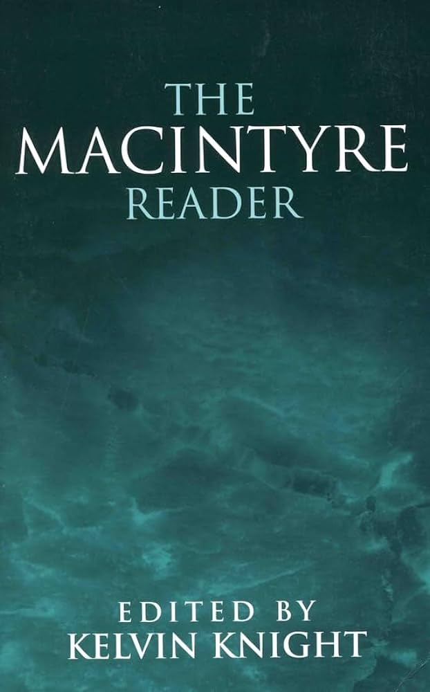 Copertina libro The Macintyre reader