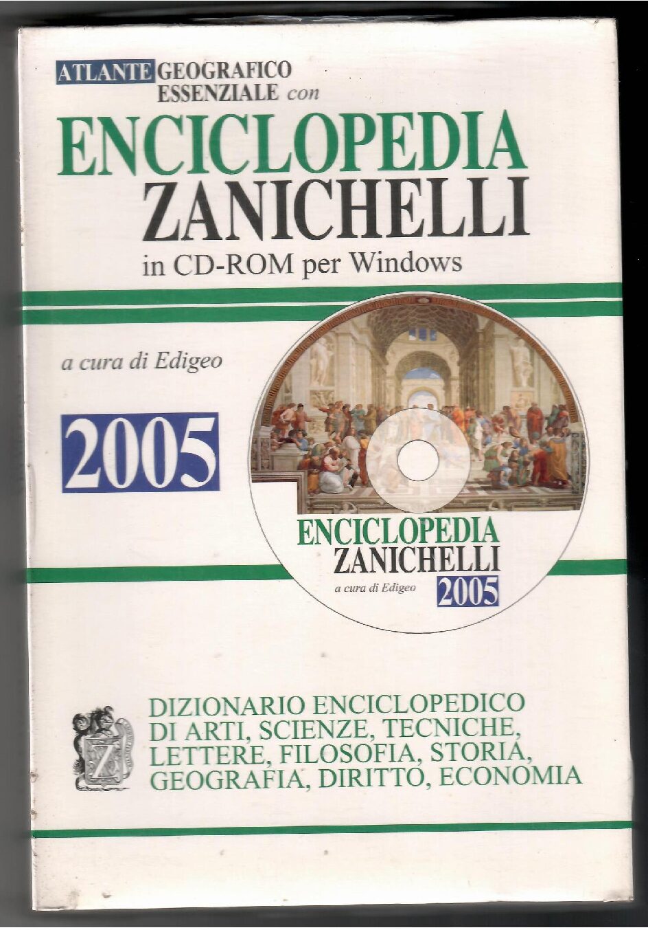 Copertina libro Atlante Geografico essenziale con Enciclopedia in Cd-Rom 2005