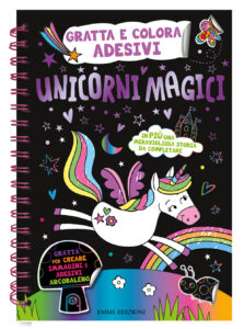 Copertina libro Unicorni Magici Gratta e Colora Adesivi