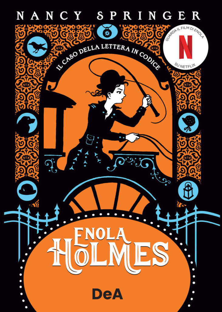 Copertina libro Enola Holmes e il caso della lettera in codice