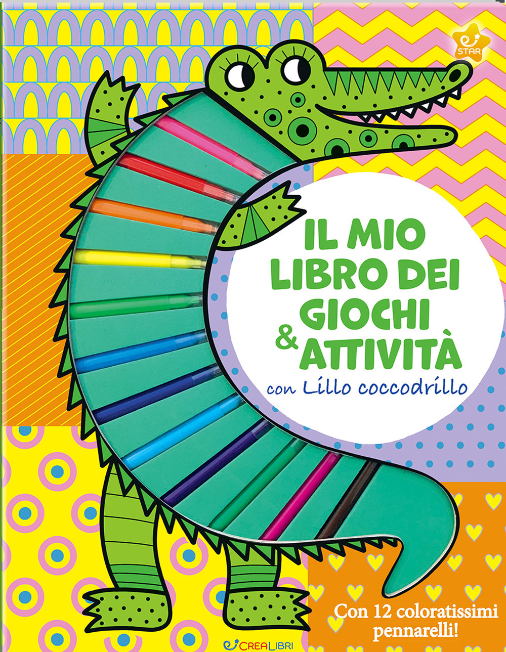 Copertina libro Mio libro dei giochi e attività con Lillo coccodrillo