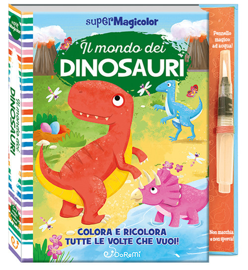 Copertina libro Mondo dei Dinosauri Super Magicolor