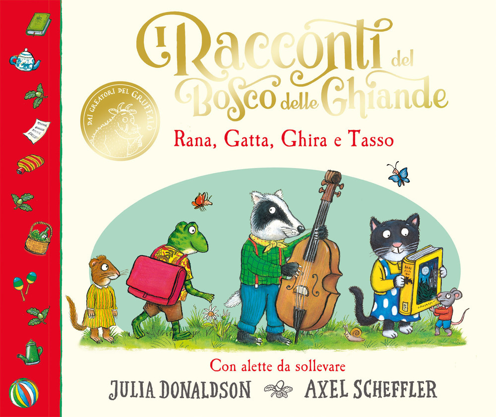 Copertina libro Racconti del bosco delle ghiande.Rana,Gatta,Ghira e Tasso