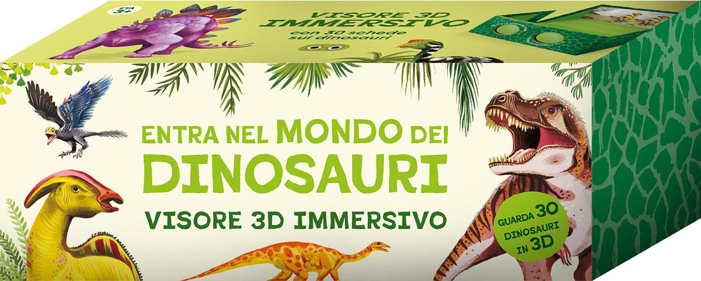 Copertina libro Entra nel mondo dei Dinosauri Visore 3D immersivo