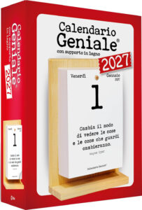 Copertina libro Calendario Geniale 2027 + Supporto